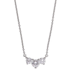 1 Carat Lab Grown Diamond 3 Stone Pendant Necklace In Sterling Silver  | Ashley Stewart