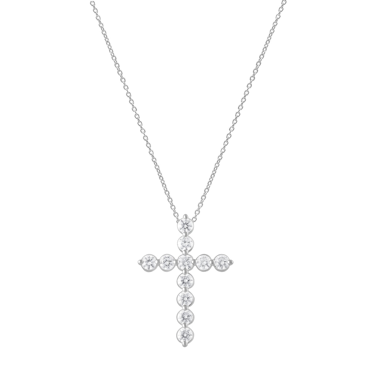 1 Carat Lab Grown Diamonds Cross Pendant Necklace  | Ashley Stewart
