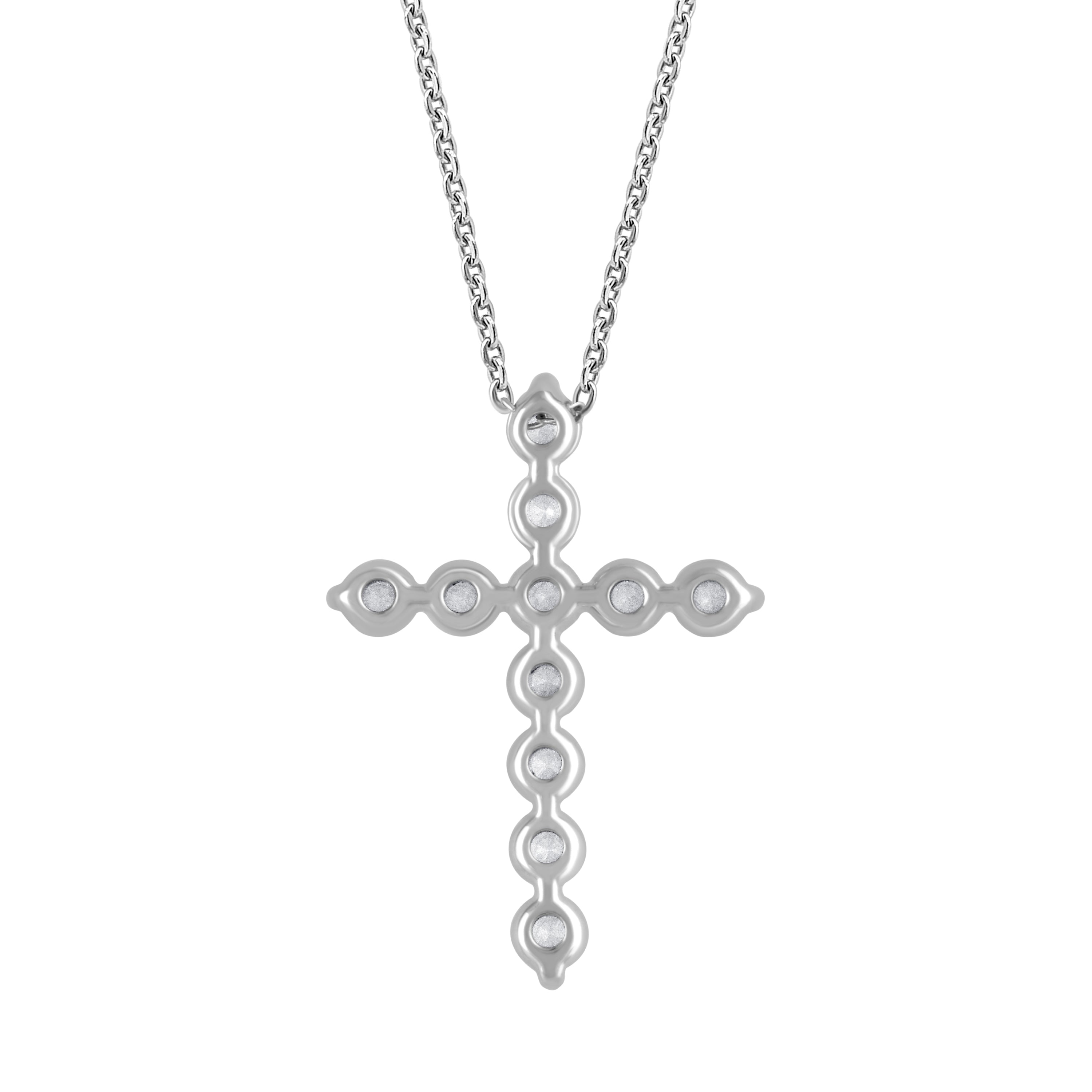 1 Carat Lab Grown Diamonds Cross Pendant Necklace  | Ashley Stewart