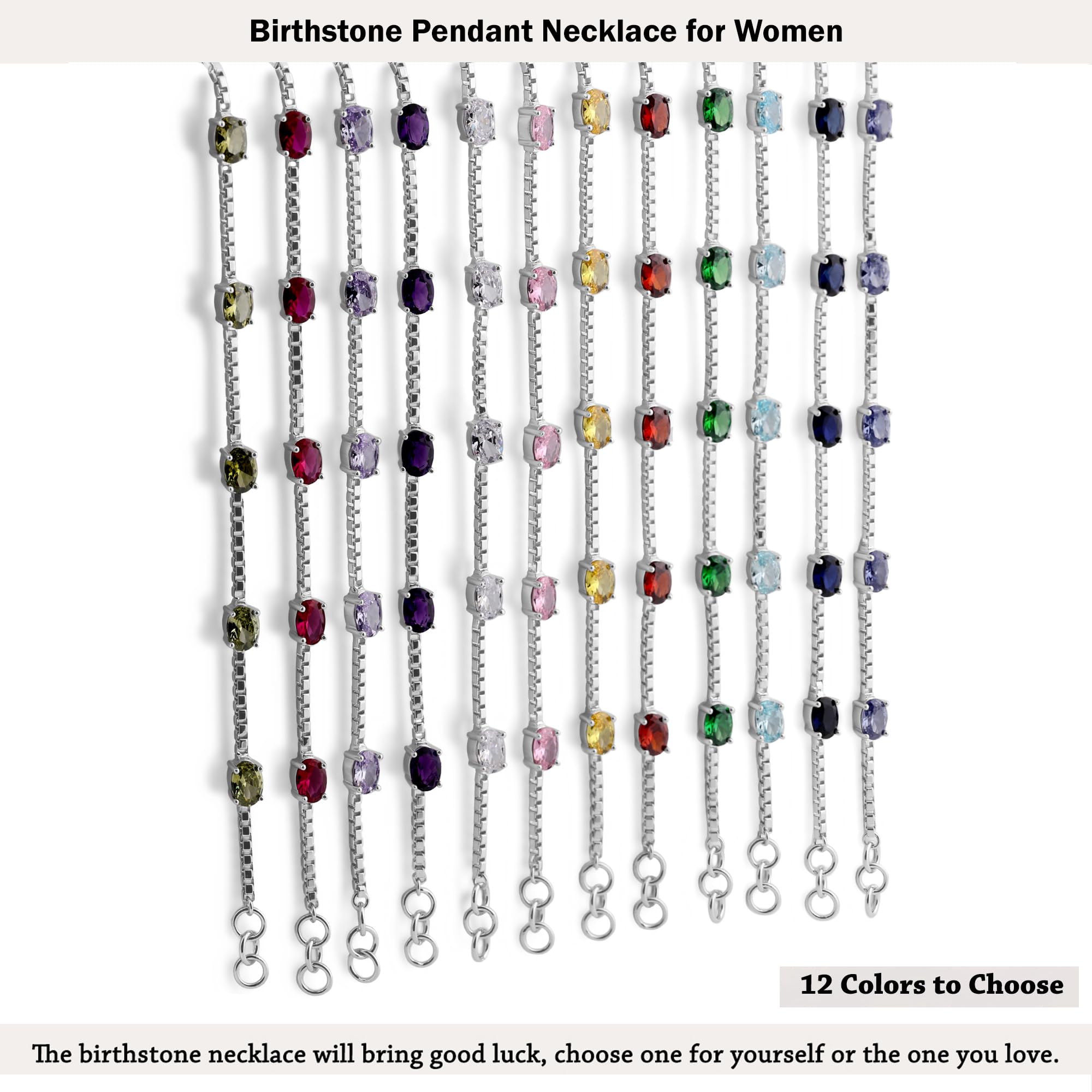 Birthstone Bracelet in Sterling Silver, Oval Cut 5*7mm, 7 Inches with  Garnet Red | Ashley Stewart