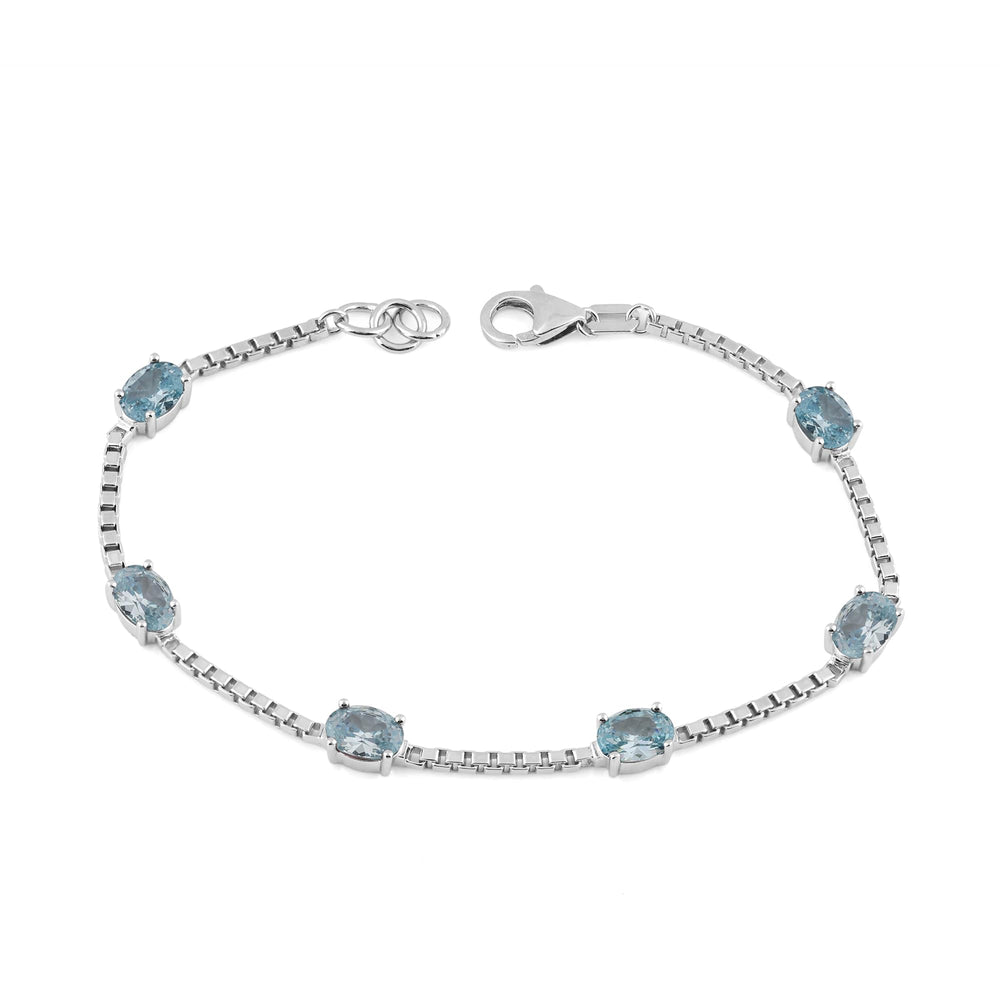 Birthstone Bracelet in Sterling Silver, Oval Cut 5*7mm, 7 Inches with  Garnet Red | Ashley Stewart