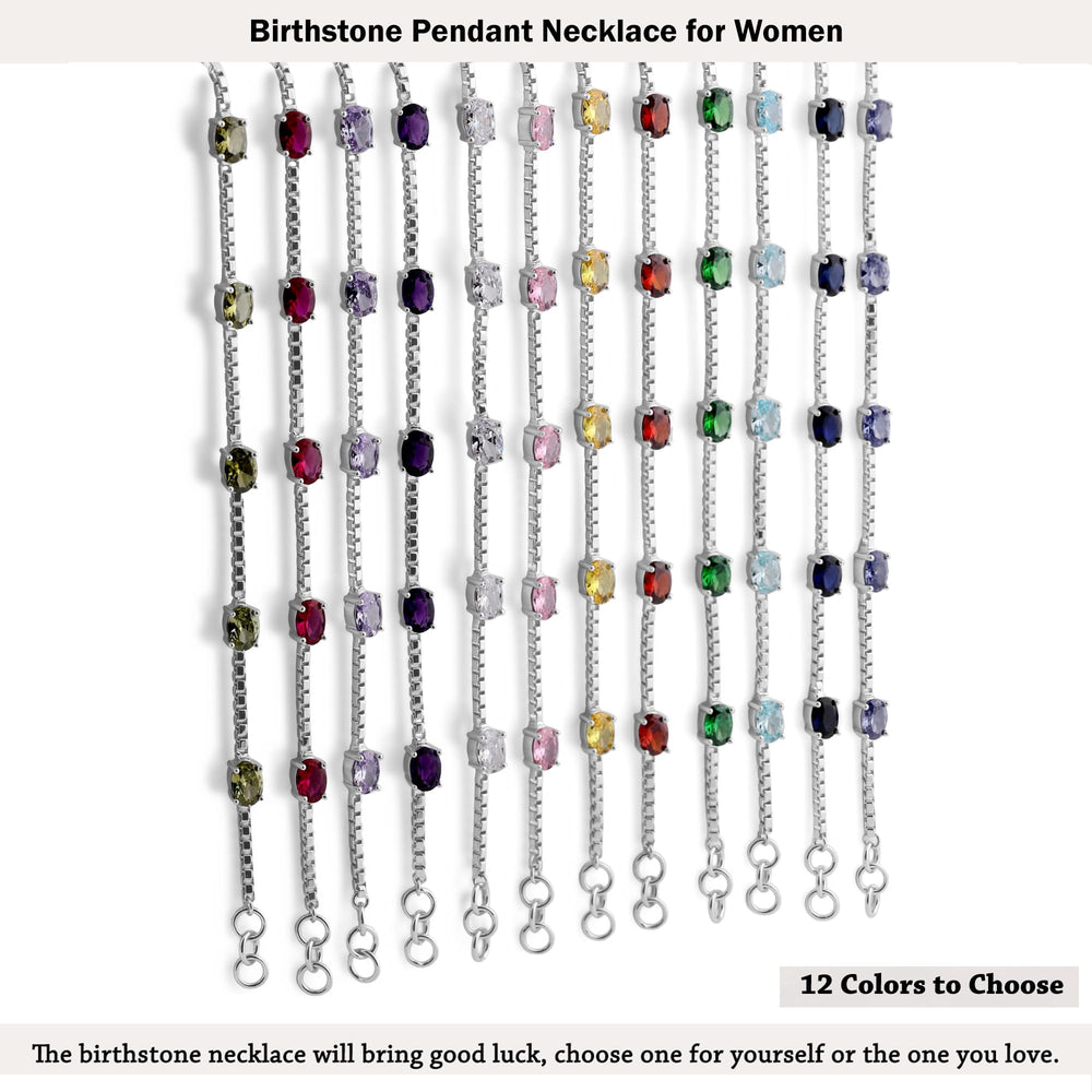 Birthstone Bracelet in Sterling Silver, Oval Cut 5*7mm, 7 Inches with  Garnet Red | Ashley Stewart