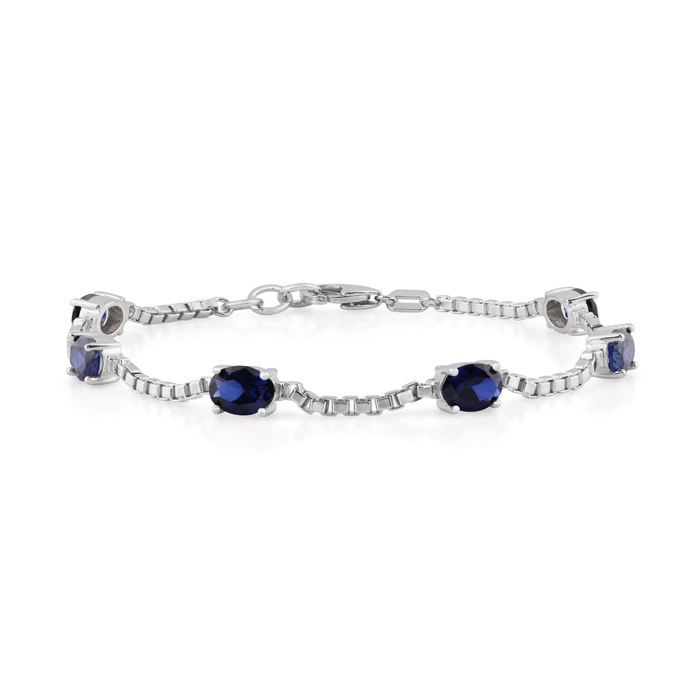 Birthstone Bracelet in Sterling Silver, Oval Cut 5*7mm, 7 Inches with  Garnet Red | Ashley Stewart