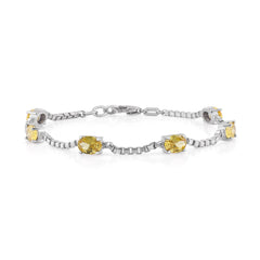 Birthstone Bracelet in Sterling Silver, Oval Cut 5*7mm, 7 Inches with  Garnet Red | Ashley Stewart