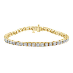1 Carat Round Lab Grown Diamond Tennis Bracelet White | Ashley Stewart