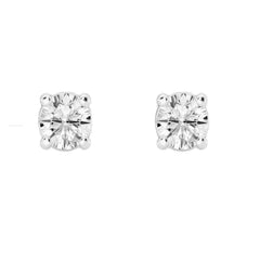 0.33 Carat Lab Grown Round Diamond Halo Necklace Set  | Ashley Stewart