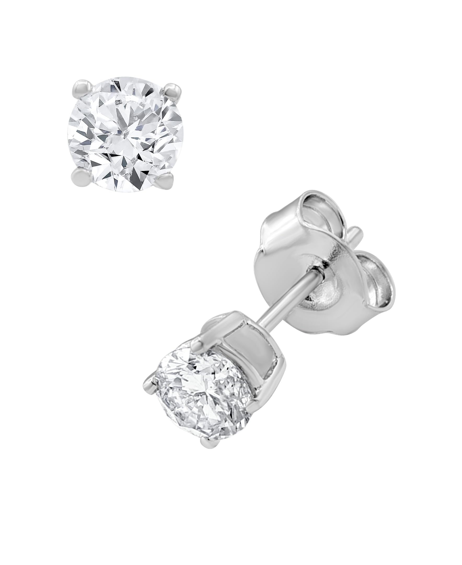 0.50 Carat Lab Grown Round Cut Solitaire Diamond Necklace Set  | Ashley Stewart