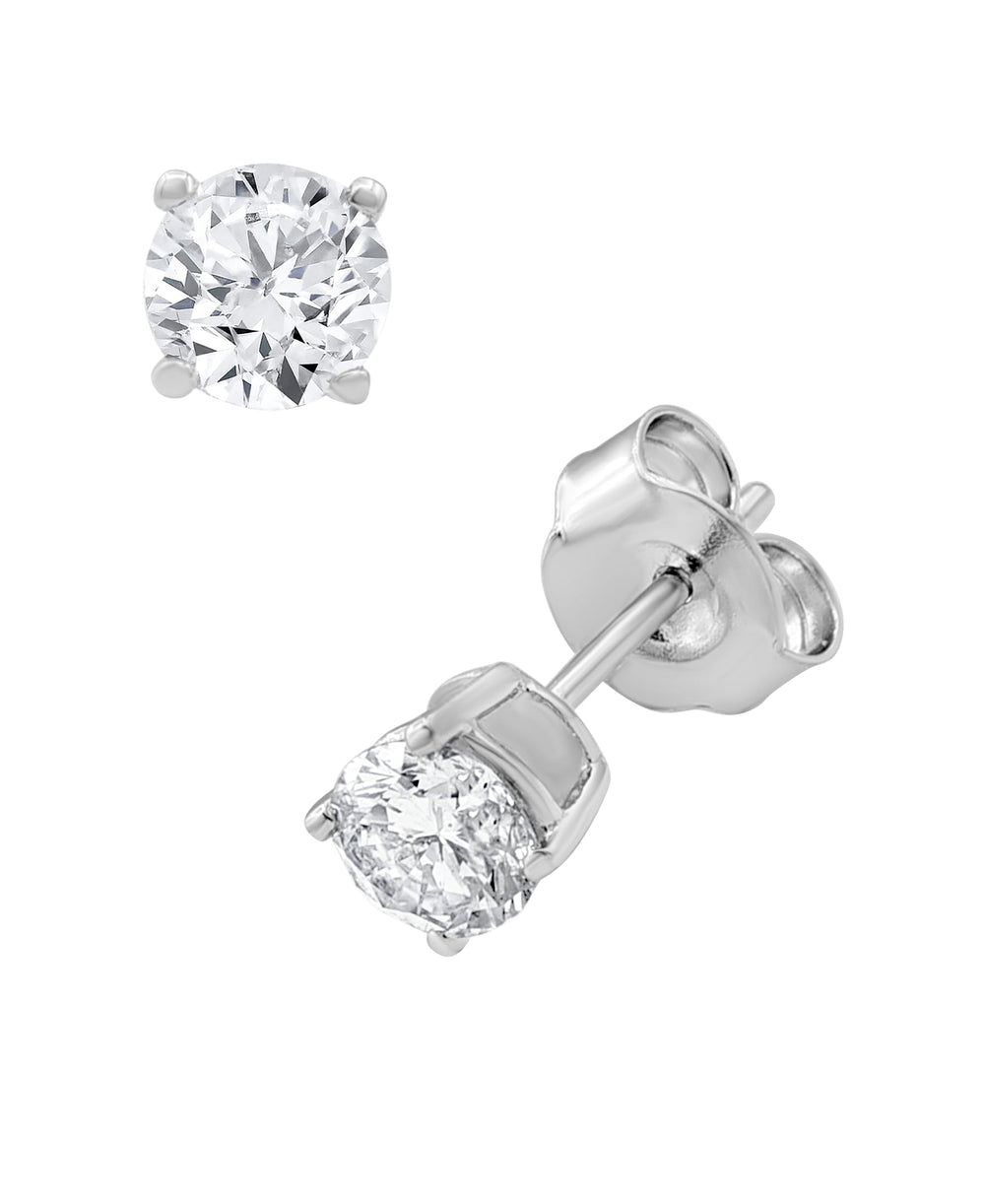 0.50 Carat Lab Grown Round Cut Solitaire Diamond Necklace Set  | Ashley Stewart