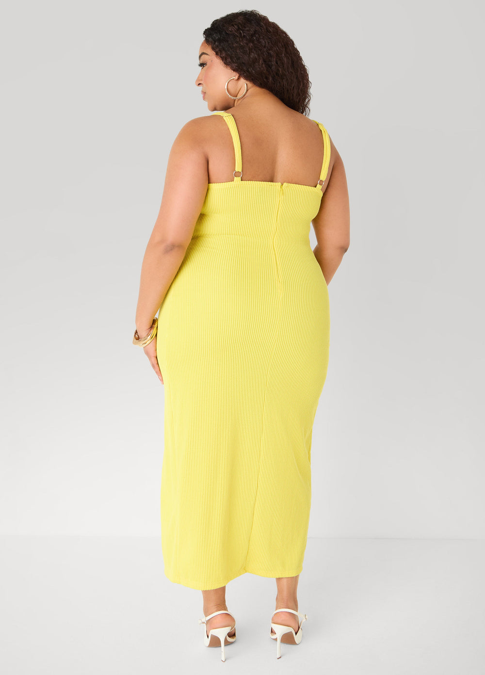Ribbed Maxi Bodycon Dress Raspberry Radiance | Ashley Stewart
