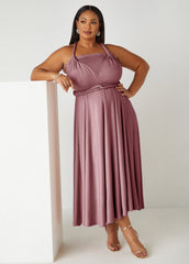 Convertible Multi Way Maxi Dress Blush | Ashley Stewart