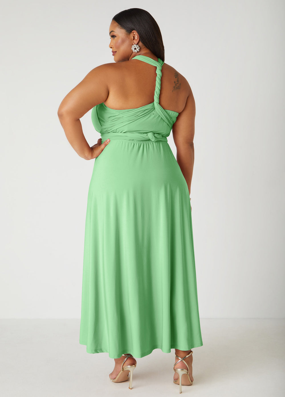 Convertible Multi Way Dress Green | Ashley Stewart