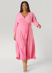 Split Sleeve A Line Maxi Dress Confetti | Ashley Stewart