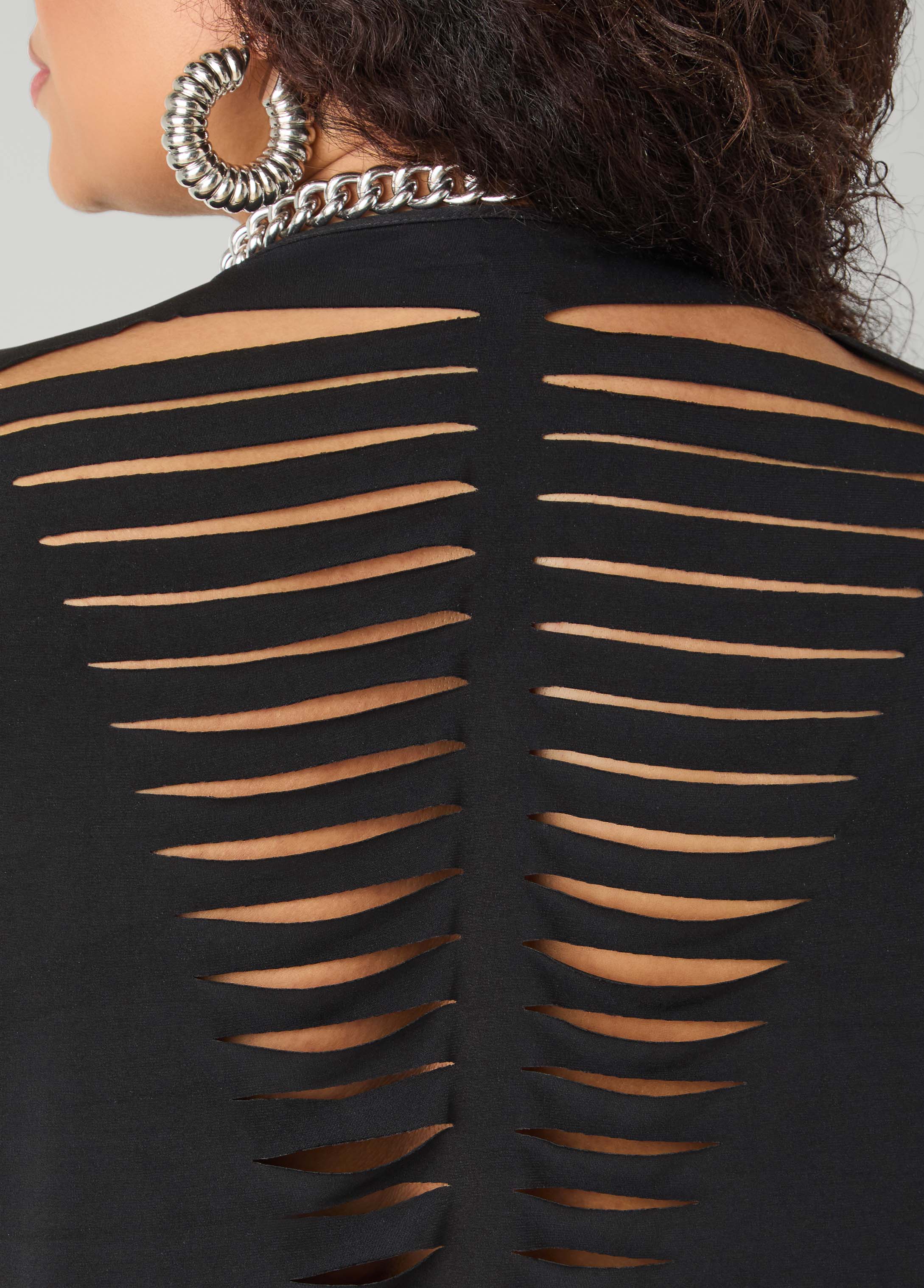 Laser Cut Top White | Ashley Stewart