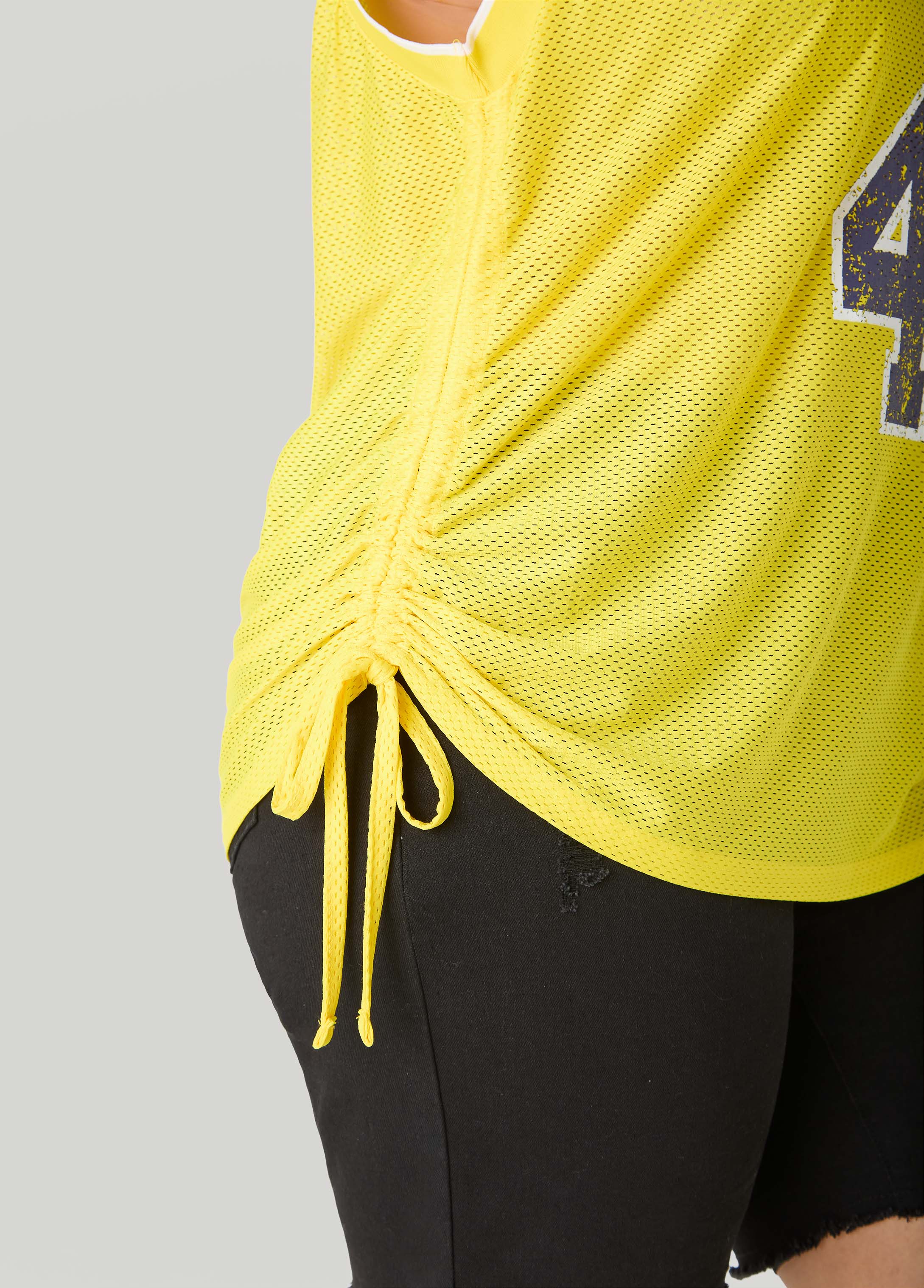 Drawstring Basketball Jersey Orange | Ashley Stewart