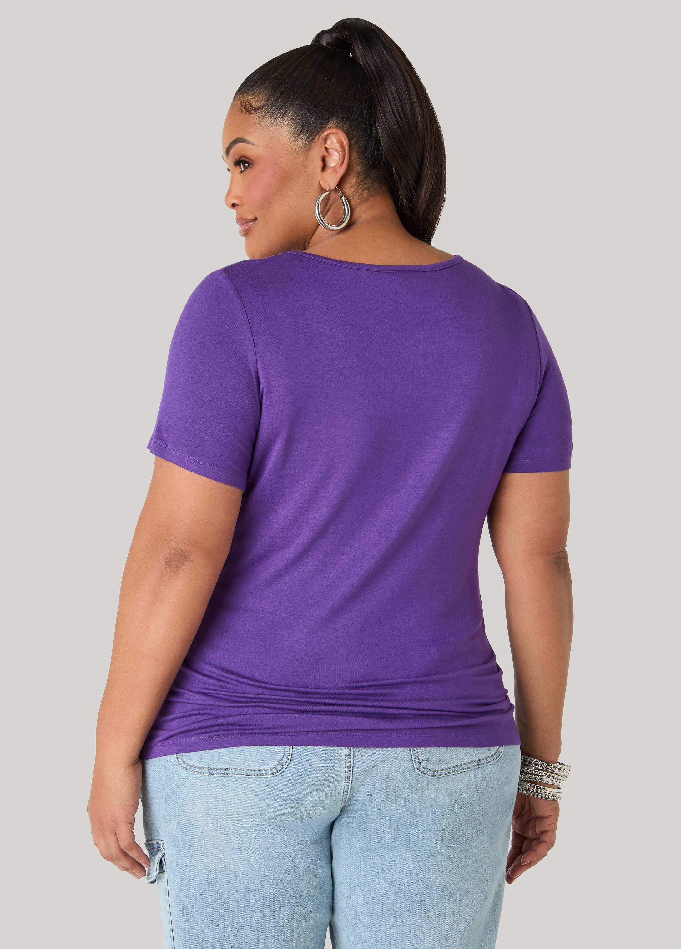 The Basic Crewneck Tee Macaw Green | Ashley Stewart