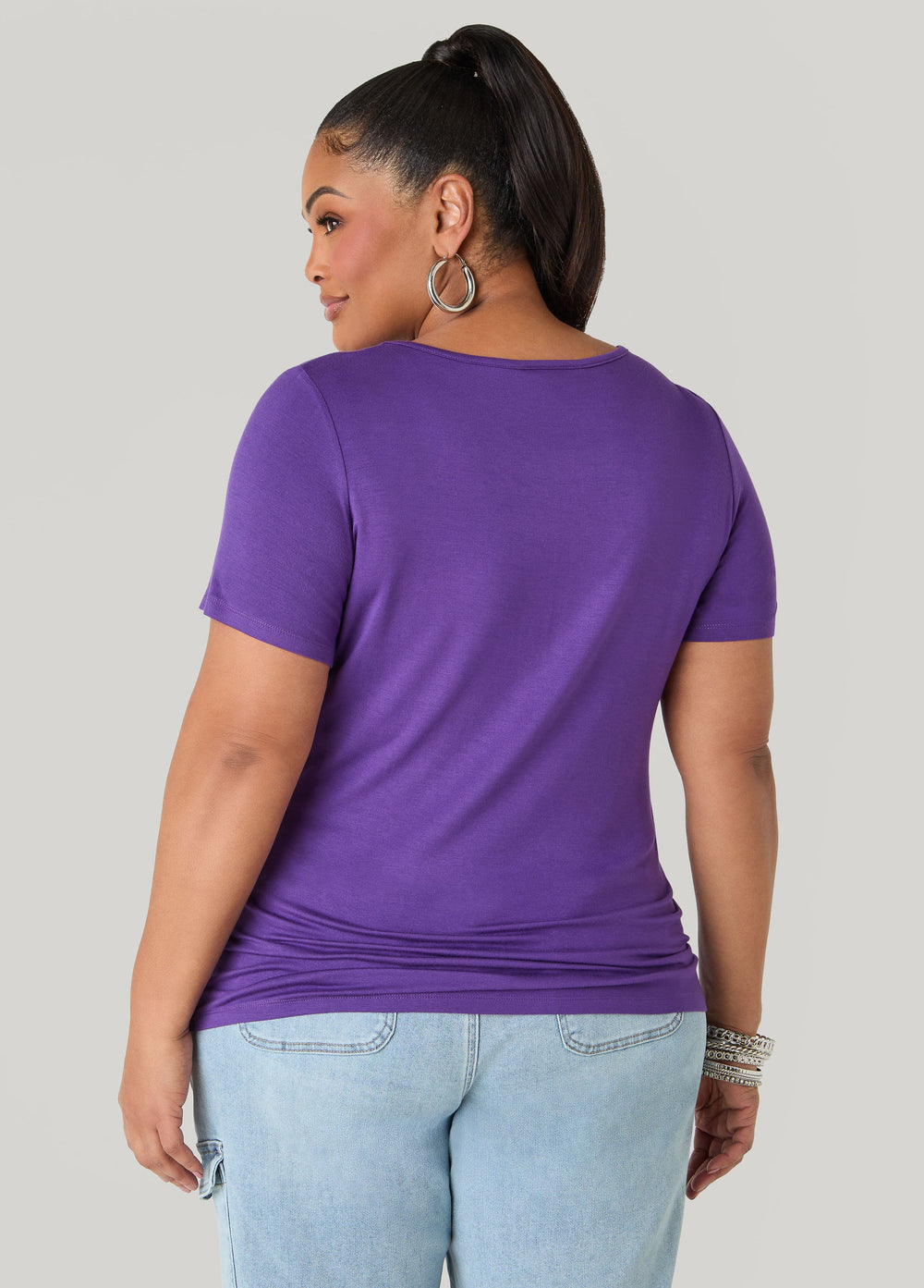 The Basic Crewneck Tee Macaw Green | Ashley Stewart