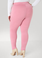 Seam Detailed Ponte Leggings Foxglove | Ashley Stewart