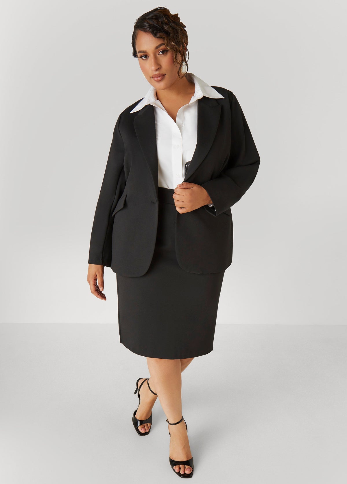 Pull On Ponte Skirt Black | Ashley Stewart