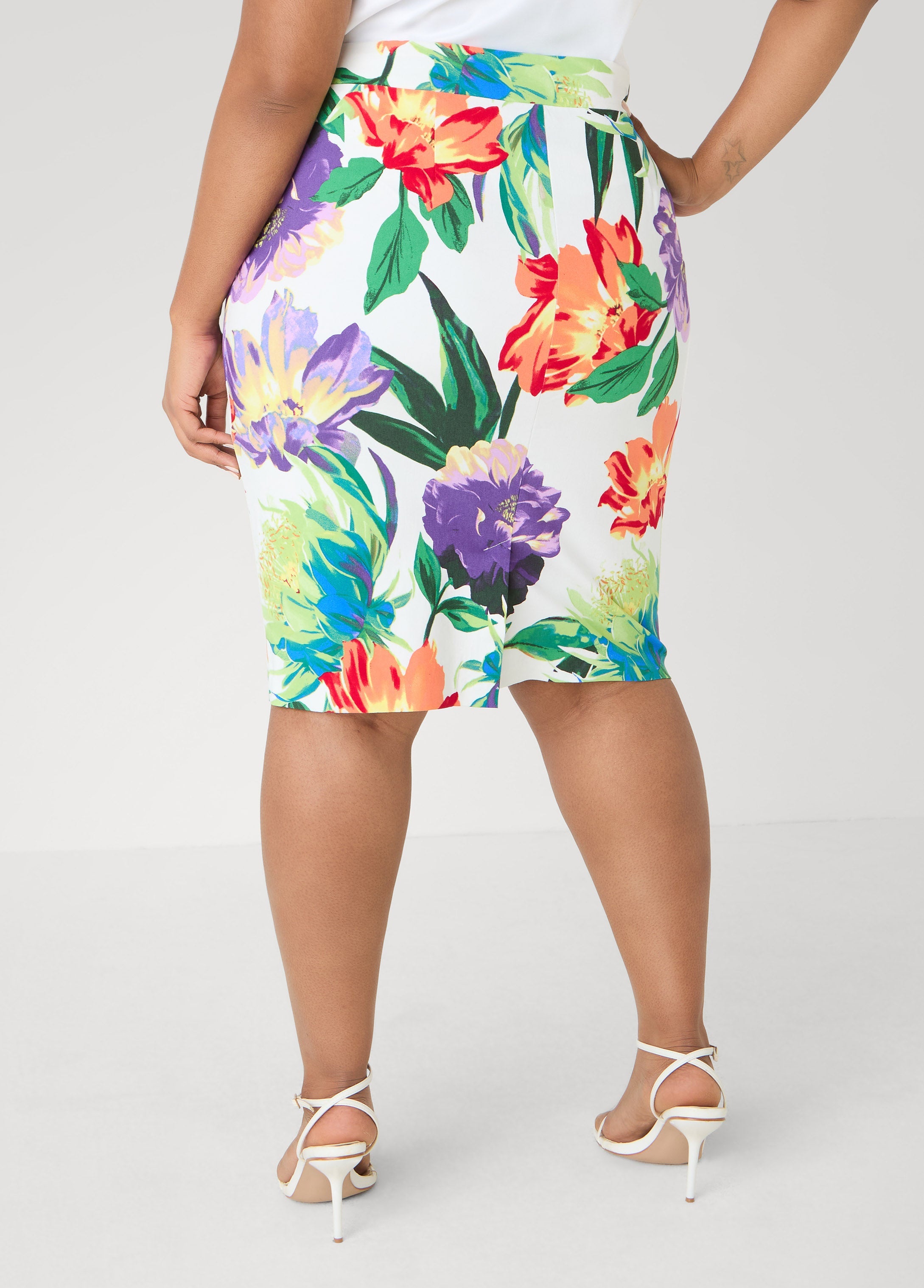 Millennium Floral Print Skirt Pansy | Ashley Stewart