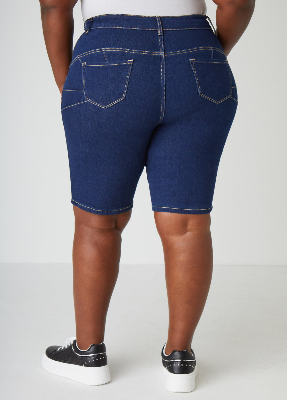 Plus Size Jean Shorts Plus Size Mid Rise Denim Shorts Lt Sky Blue | Ashley Stewart