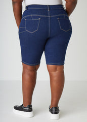 Plus Size Jean Shorts Plus Size Mid Rise Denim Shorts Lt Sky Blue | Ashley Stewart