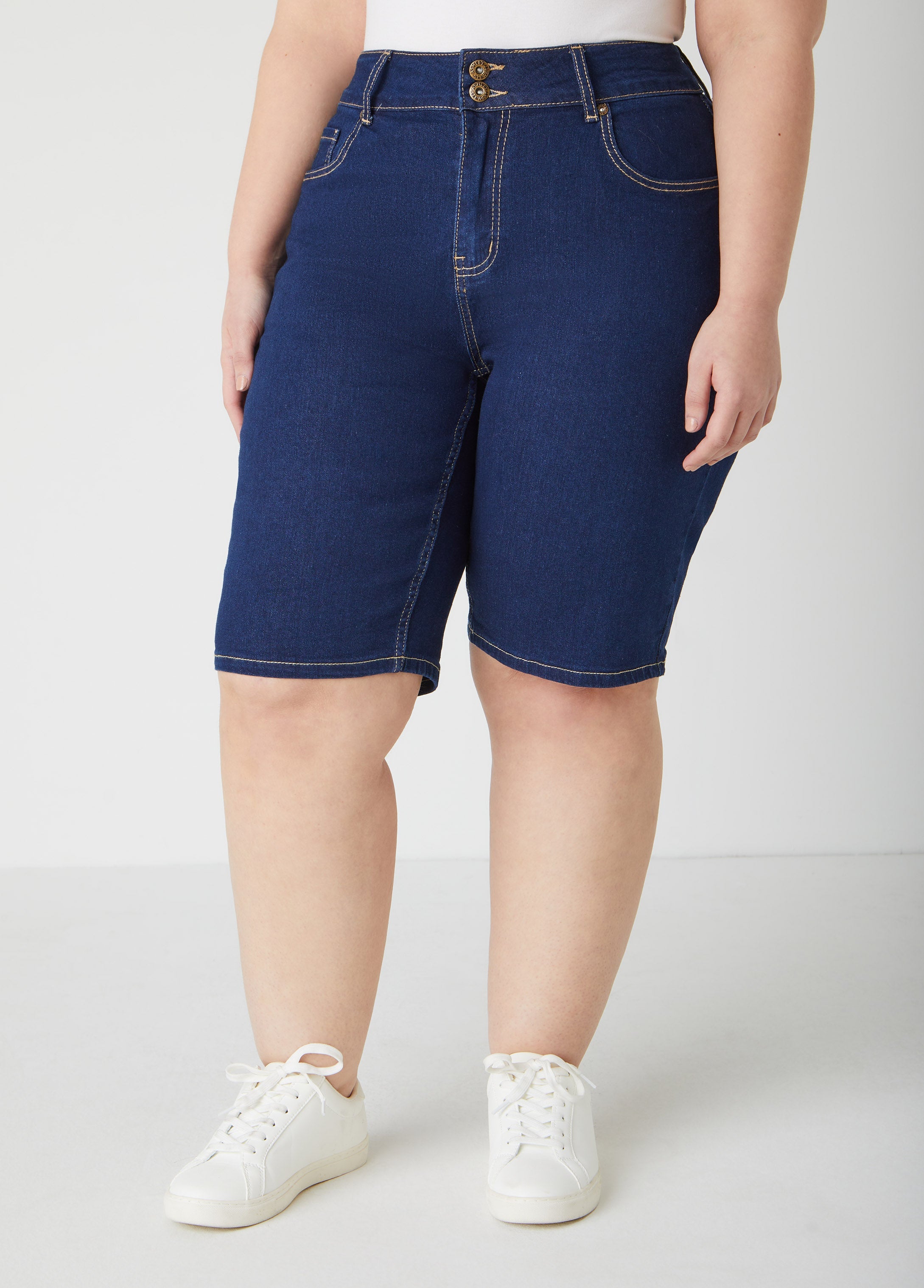 Plus Size Jean Shorts Plus Size Mid Rise Denim Shorts Lt Sky Blue | Ashley Stewart