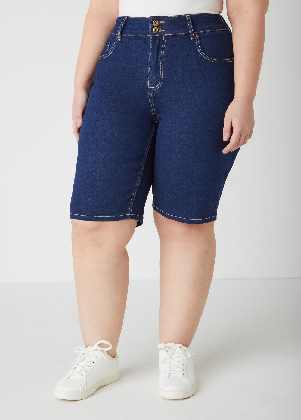 Plus Size Jean Shorts Plus Size Mid Rise Denim Shorts Lt Sky Blue | Ashley Stewart