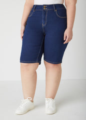 Plus Size Jean Shorts Plus Size Mid Rise Denim Shorts Lt Sky Blue | Ashley Stewart