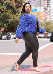 Faux Stretch Leather Leggings Black | Ashley Stewart