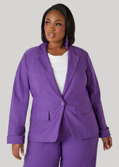 Millennium Cuffed Blazer Pansy | Ashley Stewart