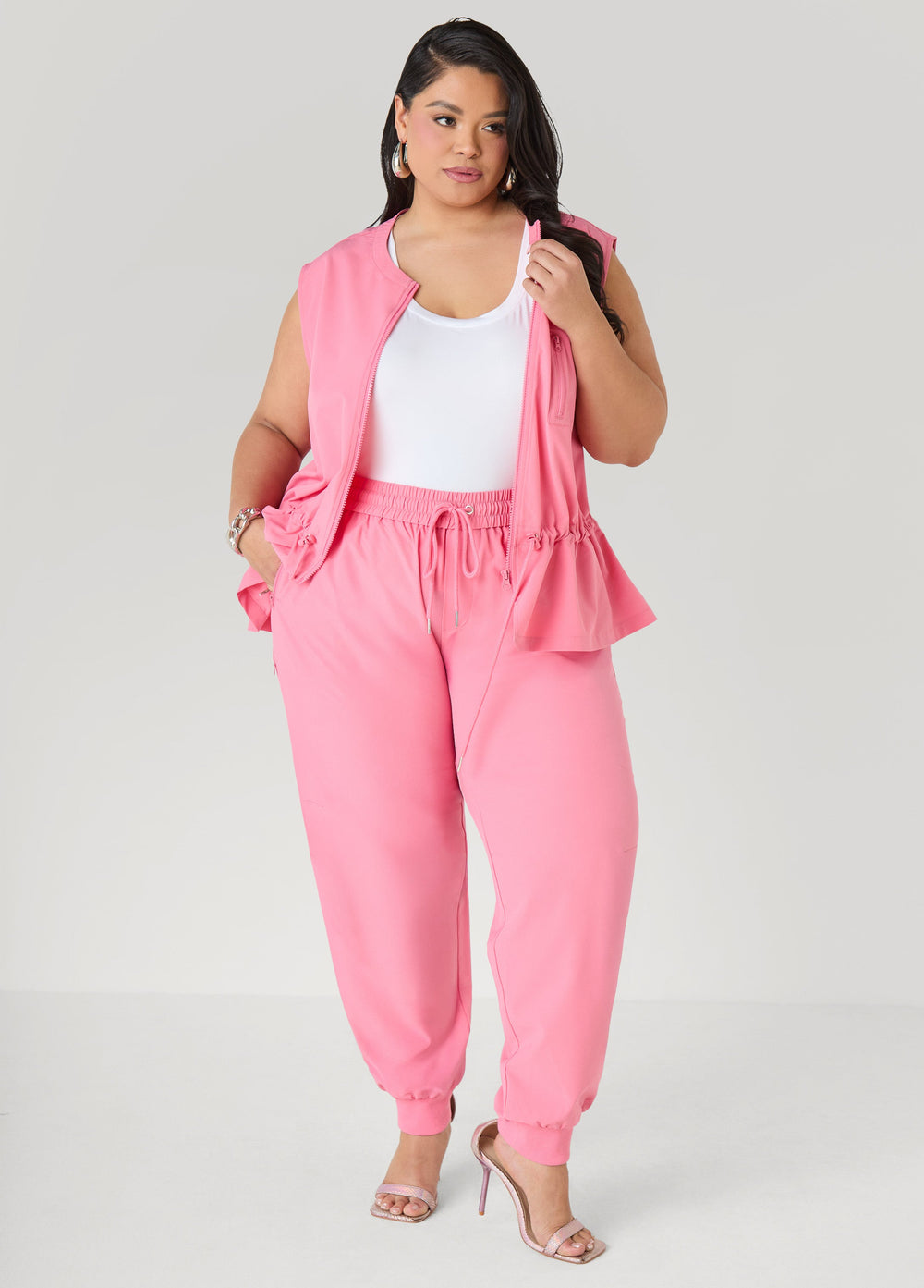 Drawstring Mid Rise Joggers Amazon | Ashley Stewart