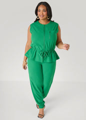 Storm Flap Drawstring Waist Vest Amazon | Ashley Stewart