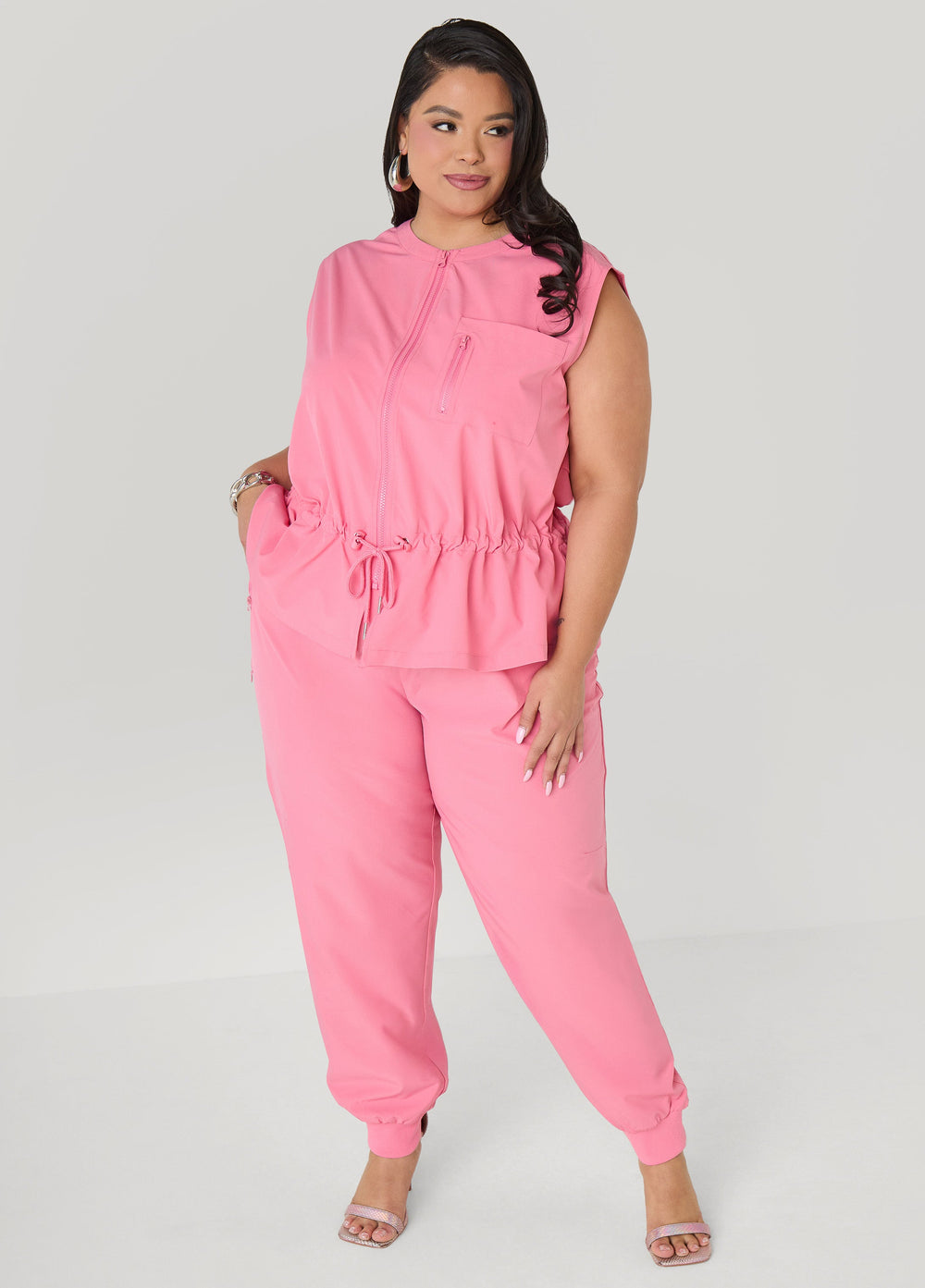 Storm Flap Drawstring Waist Vest Amazon | Ashley Stewart