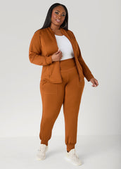 High Waist Joggers Caramel Cafe | Ashley Stewart
