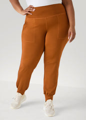 High Waist Joggers Caramel Cafe | Ashley Stewart