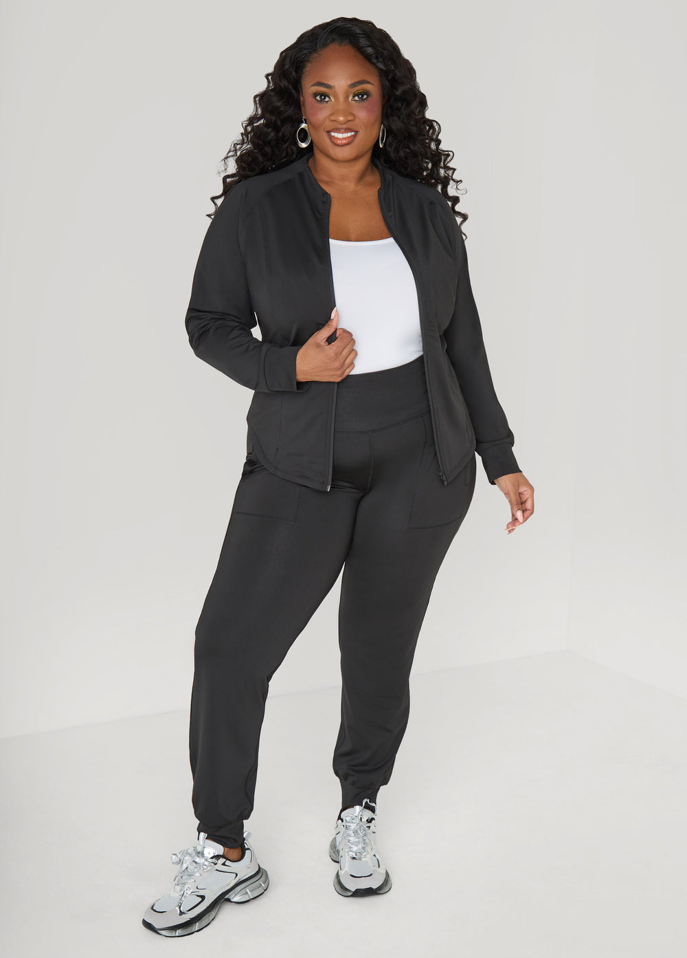 High Waist Joggers Caramel Cafe | Ashley Stewart