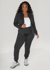 High Waist Joggers Caramel Cafe | Ashley Stewart