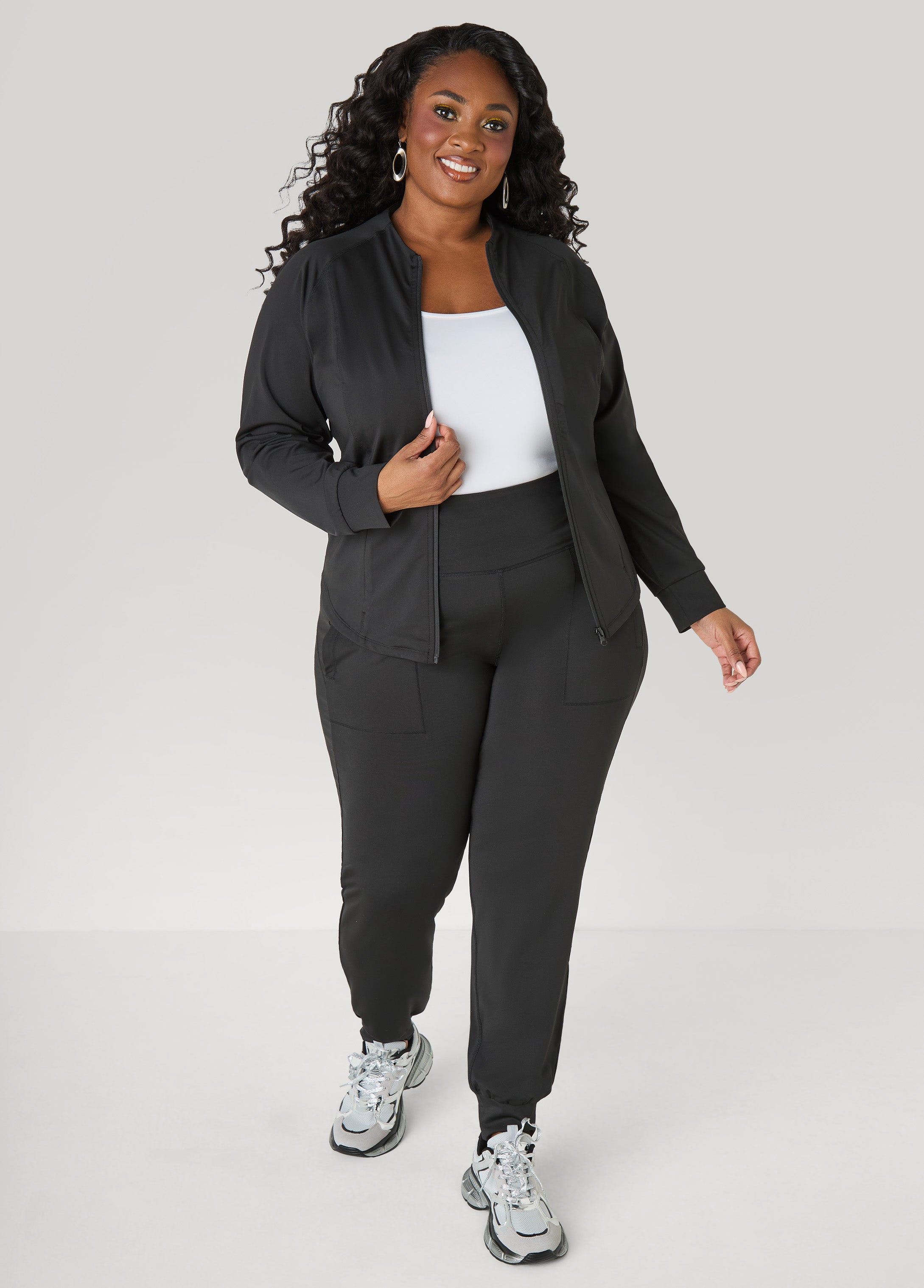 Zip Front Track Jacket Caramel Cafe | Ashley Stewart