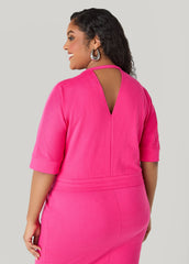Keyhole French Terry Sweatshirt Beetroot Purple | Ashley Stewart