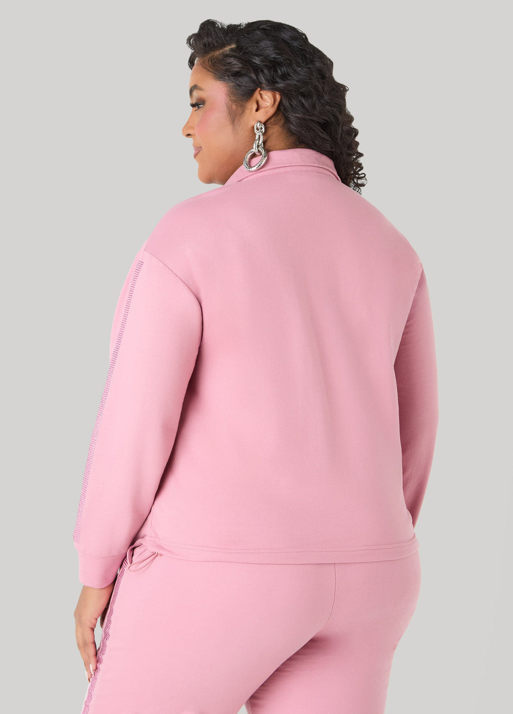 Crystal V Neck Pullover Olive Night | Ashley Stewart