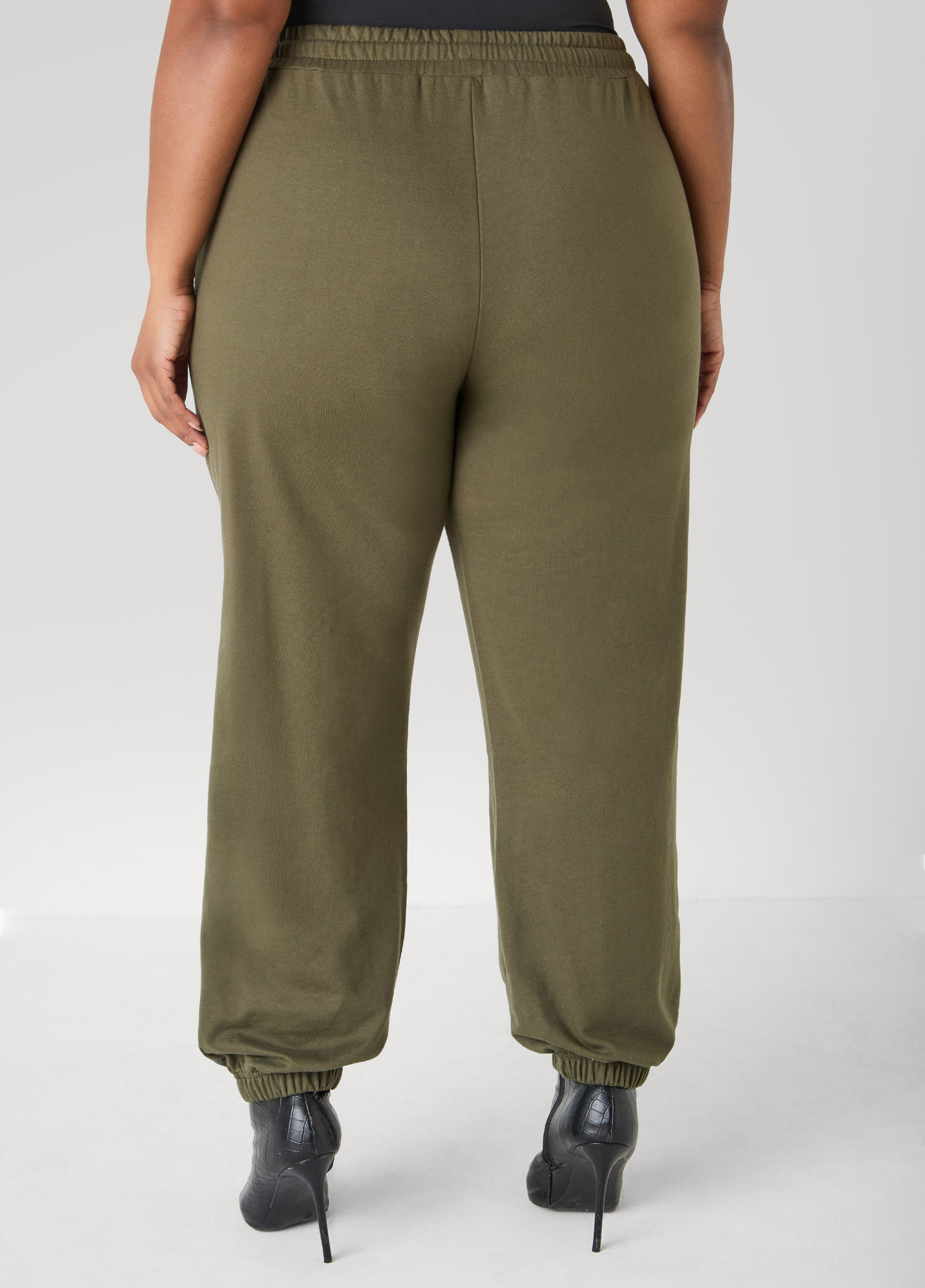 Crystal Joggers Olive Night | Ashley Stewart