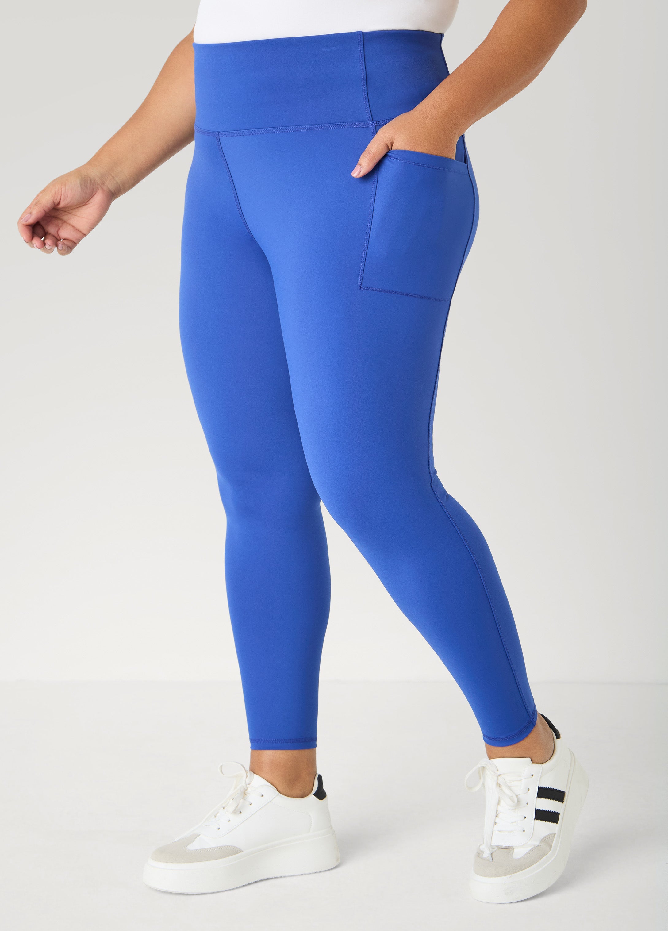 High Rise Athletic Leggings Burgundy | Ashley Stewart