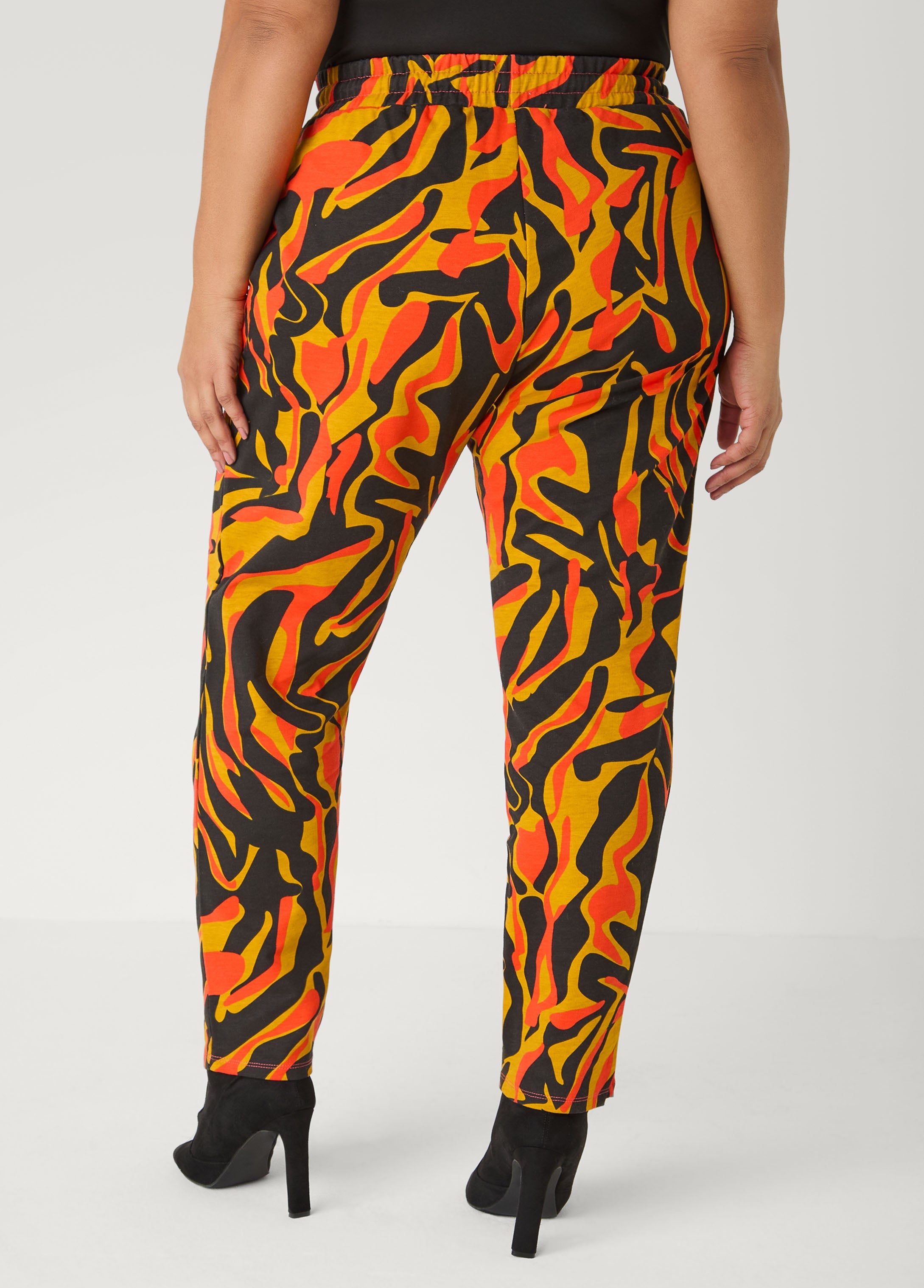 Printed Joggers SPICY ORANGE | Ashley Stewart