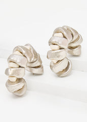 Silver And Stone Hoop Earrings Silver | Ashley Stewart