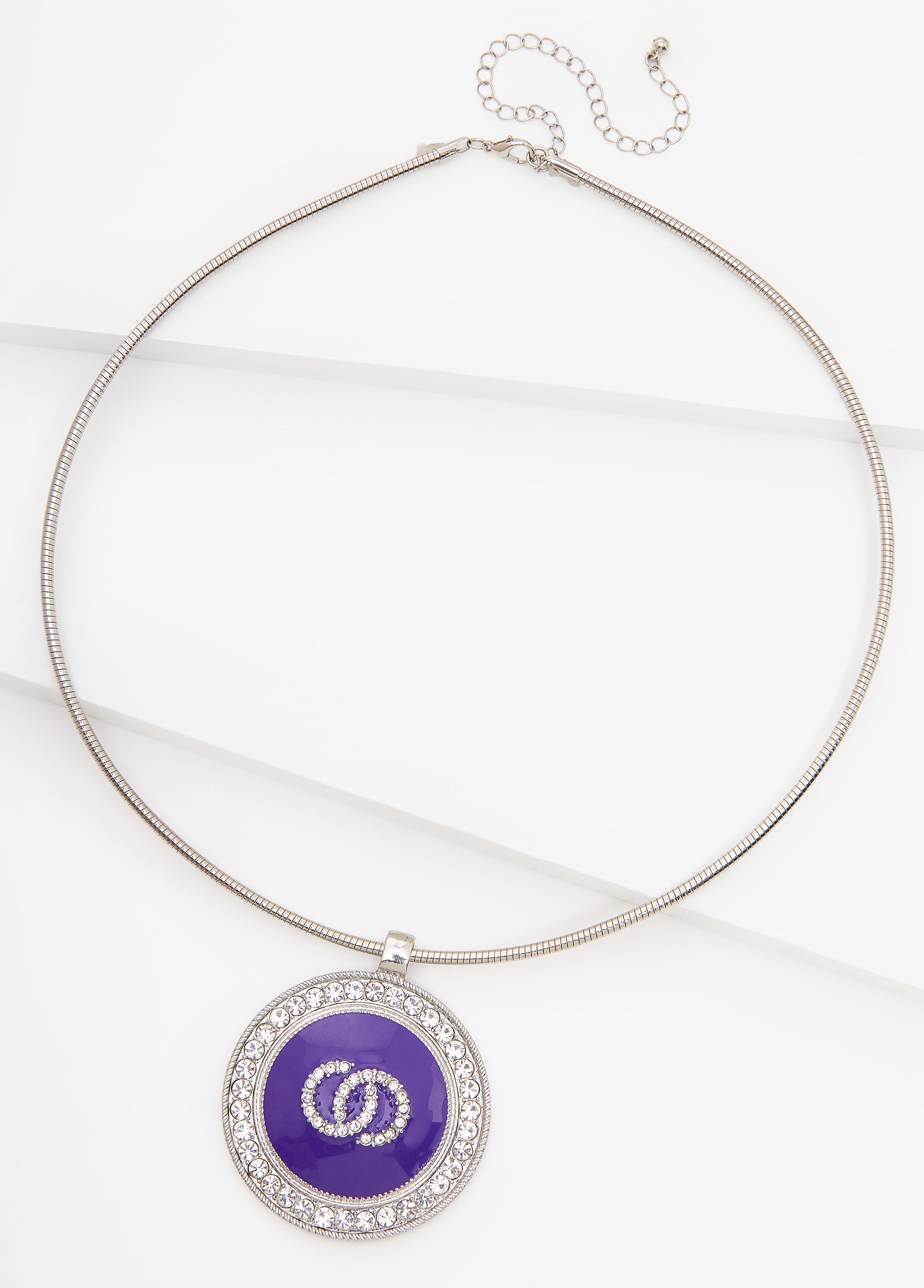 Crystal Rings Pendant Necklace Pansy | Ashley Stewart