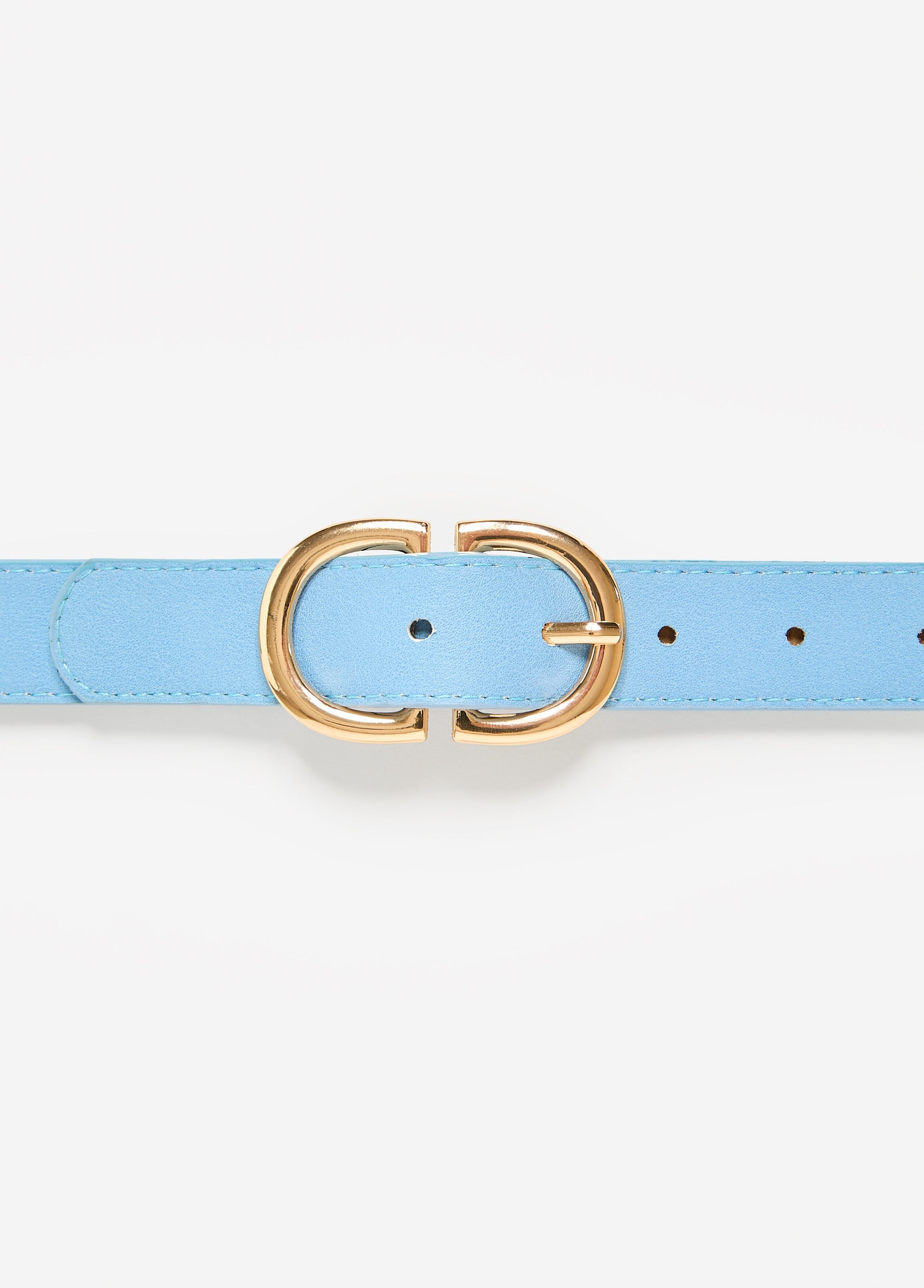 Crescent Buckle Belt POWDER BLUE | Ashley Stewart