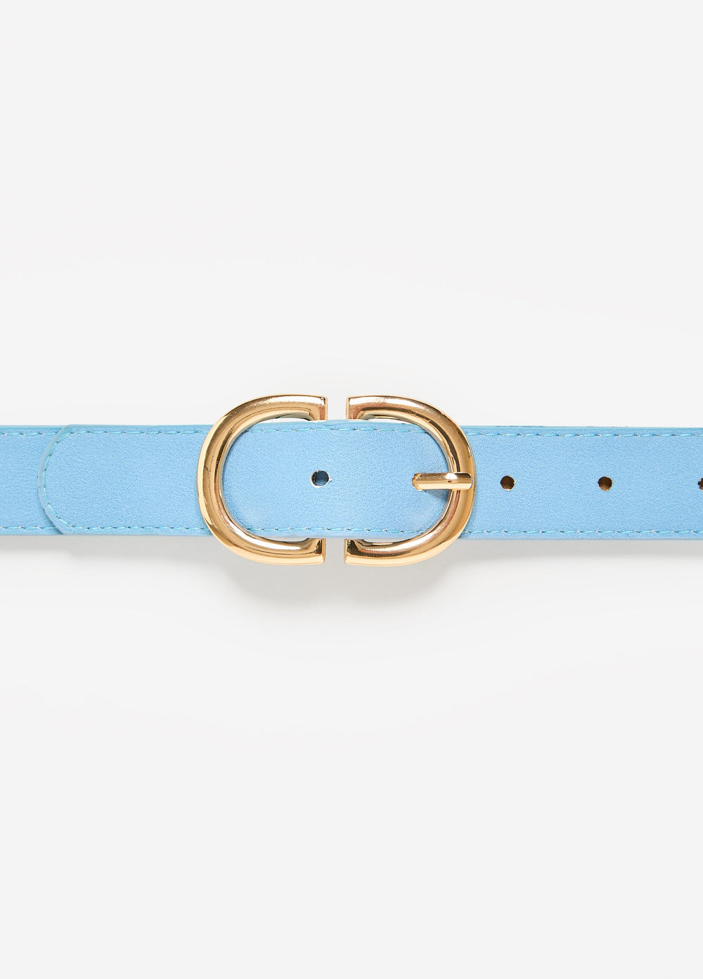 Crescent Buckle Belt POWDER BLUE | Ashley Stewart