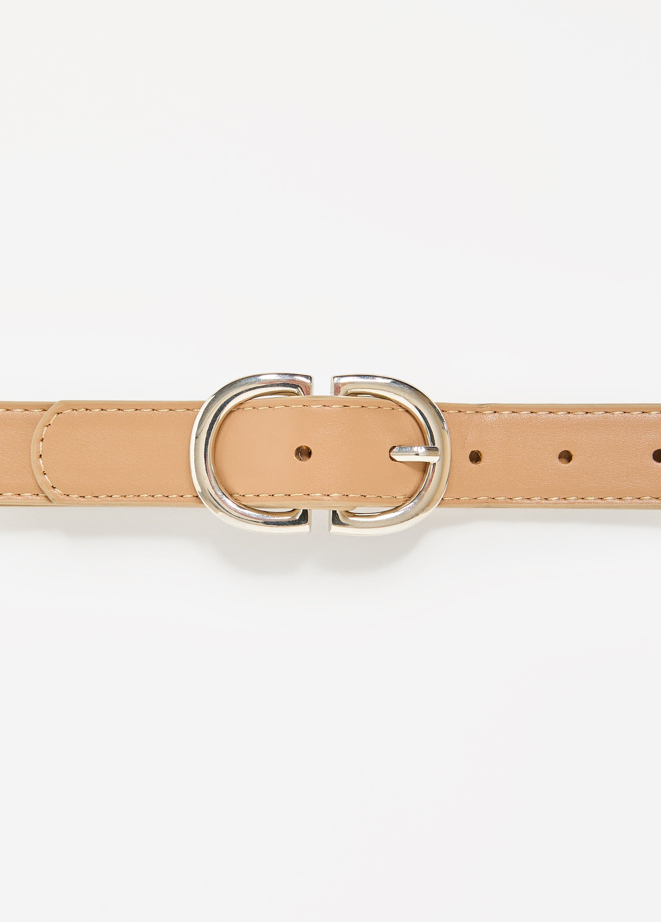Crescent Buckle Pants Belt Iced Coffee | Ashley Stewart