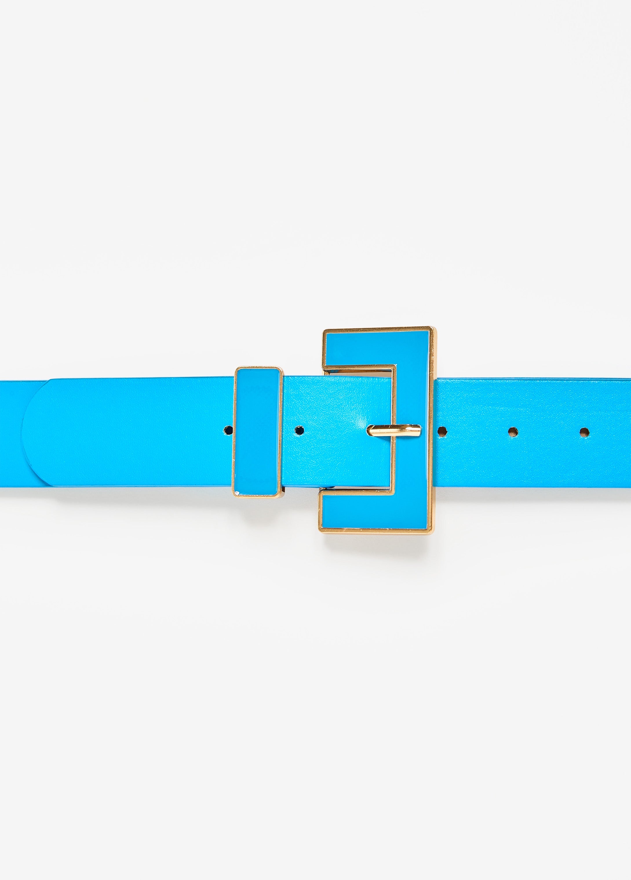 Enamel Buckle Belt Victoria Blue | Ashley Stewart