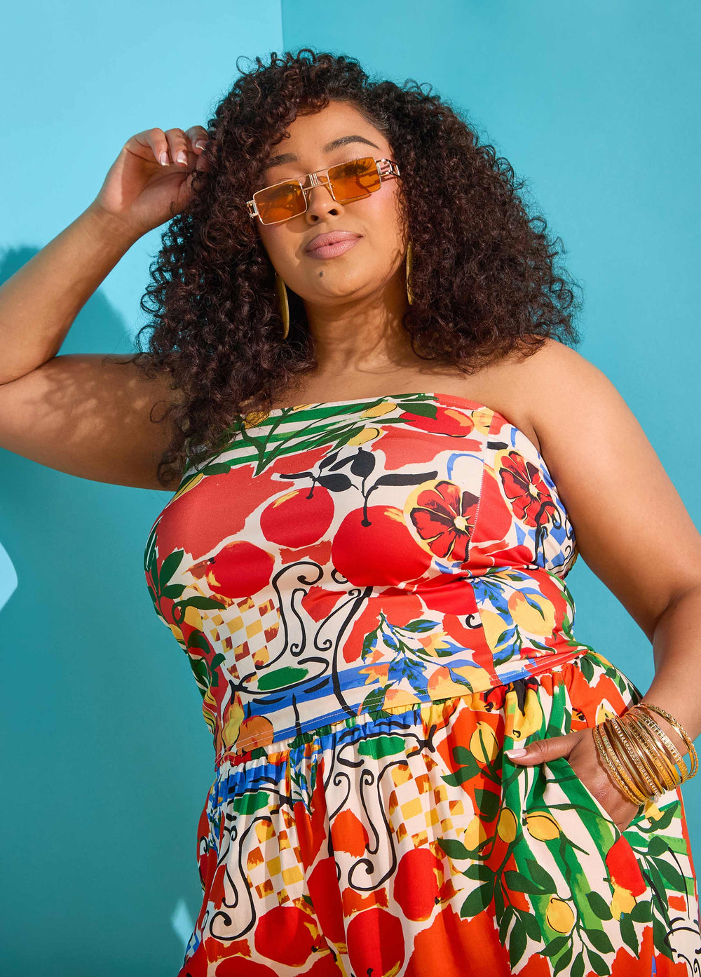 Printed Tube Top Multi | Ashley Stewart